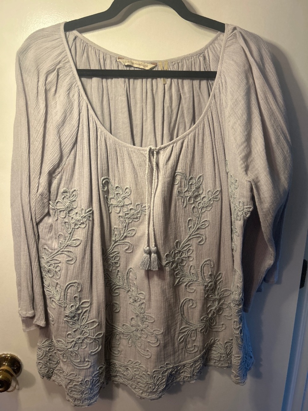 Soft Surroundings winding vines tunic top xl